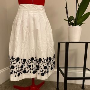 Talbots Floral-Border Skirt